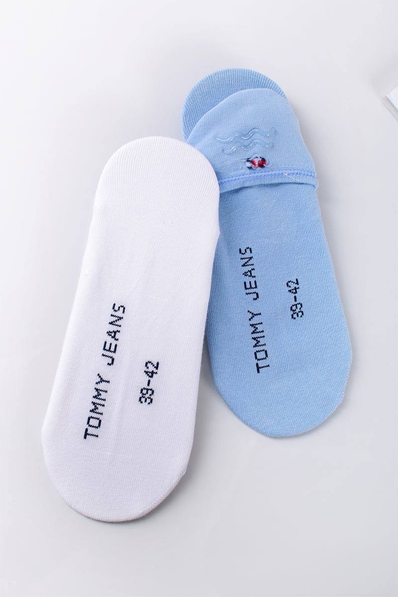 Modro-biele balerínkové ponožky TJ Footie Flag - dvojbalenie