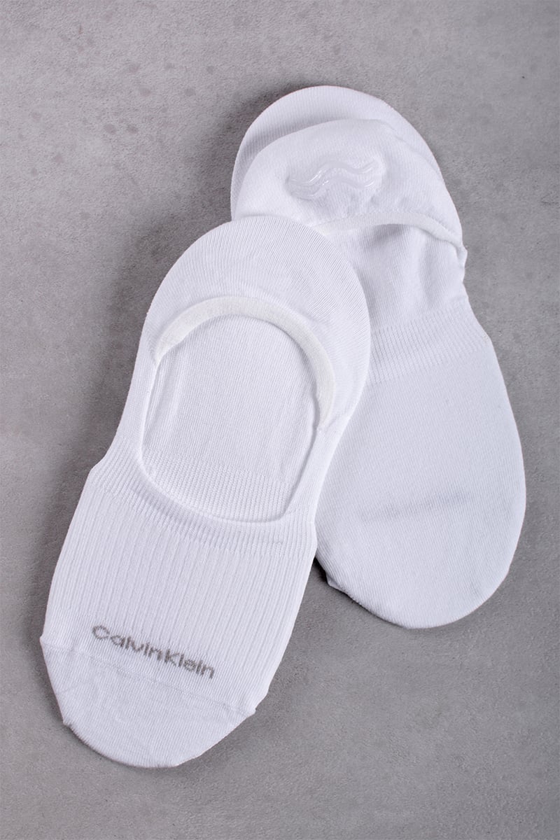 Dámske biele balerínkové ponožky Footie Mid-Cut Rib - dvojbalenie
