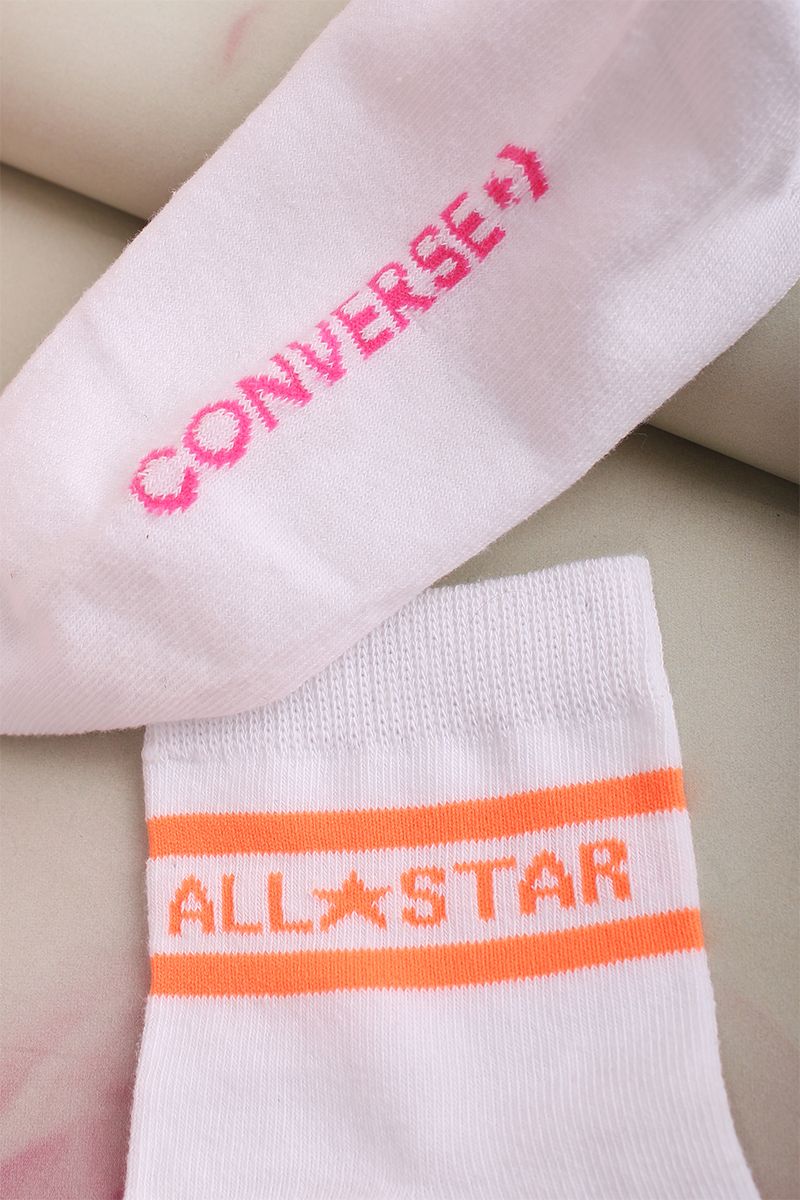 Biele ponožky All Star Double Stripe Anklet - dvojbalenie