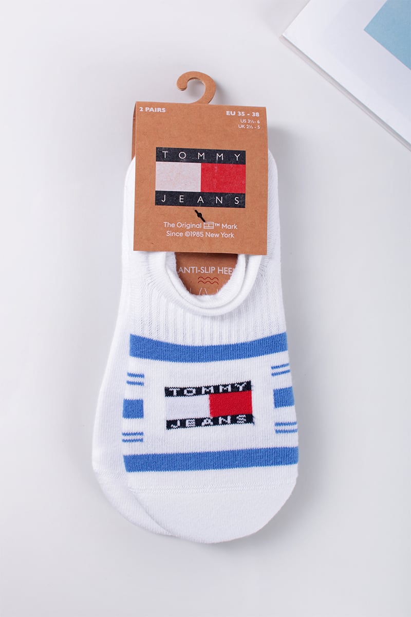 Modro-biele členkové ponožky TJ Footie Tommy Stripe - dvojbalenie