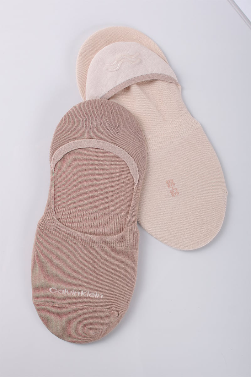 Dámske béžové balerínkové ponožky Footie Mid-Cut - dvojbalenie