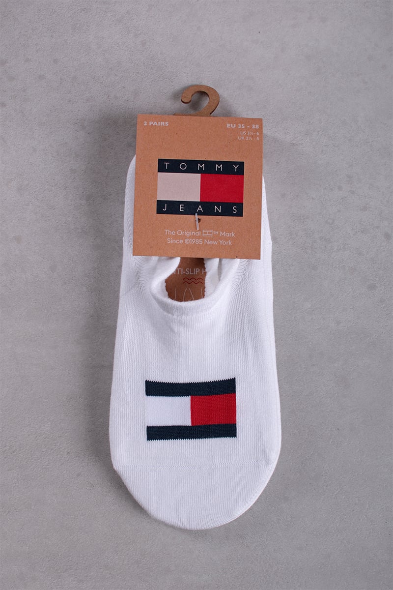 Biele balerínkové ponožky TJ Footie Flag - dvojbalenie